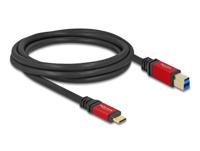 DeLOCK 80613 USB cable USB 3.2 Gen 1 (3.1 Gen 1) 2 m USB C USB B Black, Red - thumbnail
