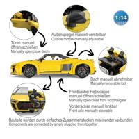 Audi R8 Spyder 1:14 bouwstenen/bouwset - Geel - thumbnail