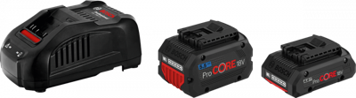 Bosch Blauw 18v starterset met 2 accu's | 1x ProCore18V 5.5Ah + 1x ProCORE18V 4,0Ah + Lader GAL 1880 CV - 1600A0214A