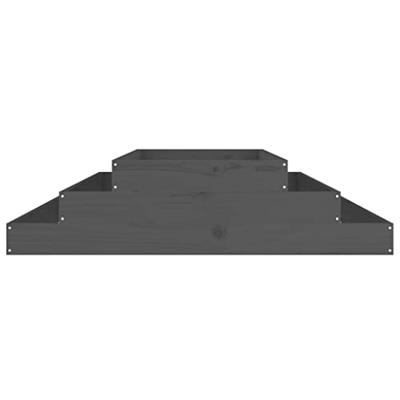 VidaXL Plantenbak 110x110x27 cm massief grenenhout grijs VidaXL Plantenbak 110x110x27 cm massief grenenhout grijs