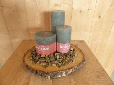 Kaarsen set Bolsius 3 stuk grijsgroen met rivier steentjes Warentuin Mix - Warentuin mix Kaarsen set Bolsius 3 stuk grijsgroen met rivier steentjes Warentuin Mix - Warentuin mix