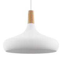 Eglo Moderne hanglampSabinar 40cm wit met houtbruin - 901179 - thumbnail