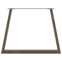 Eettafelpoten 3 st V-vormig 100x(72-73,3) cm staal naturel - thumbnail