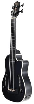 Kala U-Bass Journeyman Black elektrisch-akoestische bas ukelele met gigbag