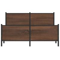 Bedframe zonder matras metaal bruin eikenkleurig 140x190 cm - thumbnail