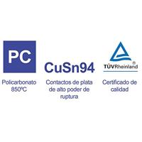 Plug-in basis Solera Europa erp60/2u Dubbel Sluiter Wit Ingebed, ingebouwd 250 V 16 A - thumbnail