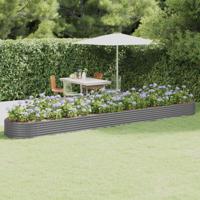 Plantenbak 544x100x36 cm gegalvaniseerd staal grijs - thumbnail
