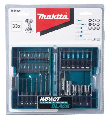 Makita Accessoires bit/boorset 33-delig - b-66896 - b-66896