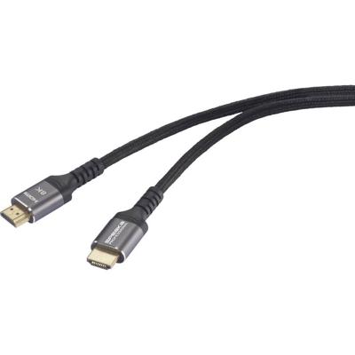 SpeaKa Professional SP-13125624 HDMI-kabel HDMI Aansluitkabel HDMI-A-stekker, HDMI-A-stekker 1.00 m Zwart 8K UHD