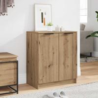 Schoenenkast 59x35x70 cm bewerkt hout artisanaal eikenkleurig - thumbnail