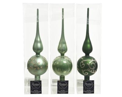 Piek glas d8h31 cm groen a3 Decoris - Decoris