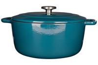 Casseruola con coperchio - COSY & TRENDY - FONTESTIC - Ghisa smaltata - Ø28 cm - 6,15 L - Adatta a tutti i piani cottura, inclusa l'induzione - Blu - thumbnail