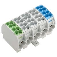Weidmüller 1562140000 Verdeler-serieklem Schroeven Groen, Lichtgrijs, Blauw 1 stuk(s) - thumbnail