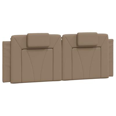 Bed met matras kunstleer cappuccinokleurig 140x190 cm - thumbnail