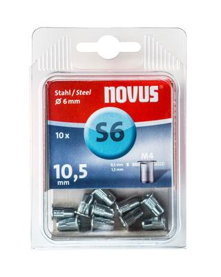 Novus Blindklinkmoer M4 X 10,5mm, Staal | 10 stuks - 045-0044 045-0044 Novus Blindklinkmoer M4 X 10,5mm, Staal | 10 stuks - 045-0044 045-0044