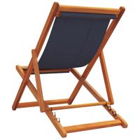 Strandstoelen 2 st inklapbaar stof blauw - thumbnail