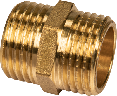 Cornat Messing/Ms Dubbelnippel Mm 1/2 * - T396601