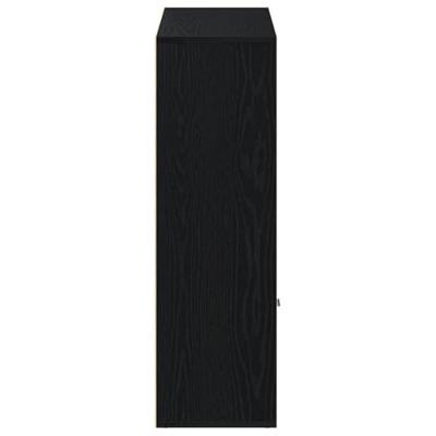 Boekenkast 98x29x97,5 cm bewerkt hout zwart eikenkleur