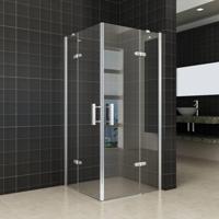 Douchecabine Vierkant Hoekinstap 90X90X200 cm 8 mm Nano Antikalk Coating Aqua Splash - thumbnail