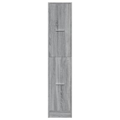 Apothekerskast 30x41x144,5 cm bewerkt hout grijs sonoma eiken