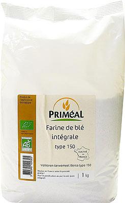 Primeal Volkoren tarwemeel borsa 150 bio 1 Kilogram