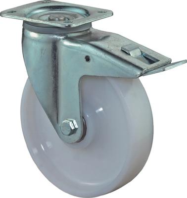 BS Rollen Zwenkwiel voor zware lasten | wiel d. 150 mm draagvermogen 700 kg | met rem kunststof | 135x110 mm | 1 stuk - L620.B15.150 L620.B15.150