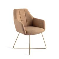 Jesper Home Eetkamerstoel 'Noto' Cross Gold, kleur Toasted Toffee - thumbnail