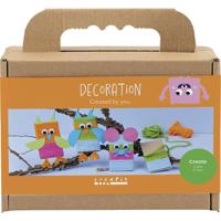 Creativ Company Mini hobbyset decoratie, muizen en uilen, diverse kleuren, 1 doos - thumbnail