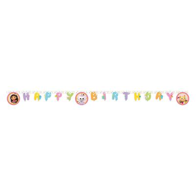 Happy Birthday Letterbanner Gabby&apos;s Dollhouse (200cm)