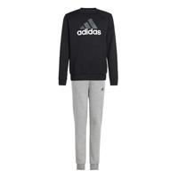 adidas Essentials Big Logo Fleece Joggingpak Kids Zwart Grijs Wit - thumbnail