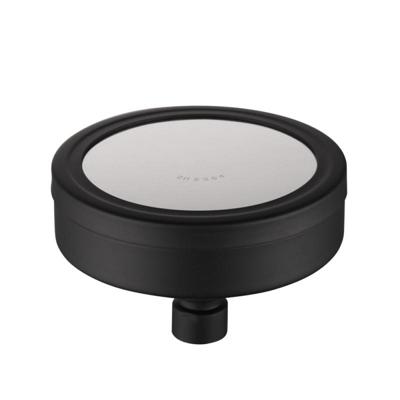 Afneembaar en wasbaar 304 roestvrijstaal ronde onder druk top spray douchekop maat: 118mm (zwart)