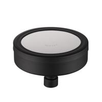 Afneembaar en wasbaar 304 roestvrijstaal ronde onder druk top spray douchekop maat: 118mm (zwart) - thumbnail