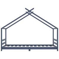 Kinderbedframe massief grenenhout grijs 90x200 cm - thumbnail