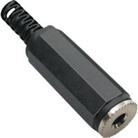 TRU COMPONENTS 1578817 Jackplug 3,5 mm Bus, recht Aantal polen: 3 Stereo Zwart 1 stuk(s) - thumbnail