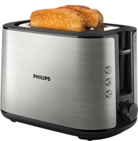Philips Viva Collection HD2650/90 Broodrooster - 2 sneetjes, brede opening, metaal - thumbnail