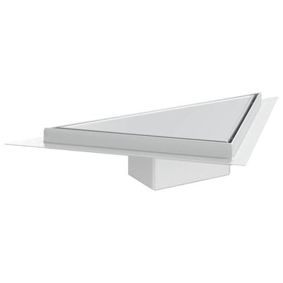VidaXL 2 in 1 driehoek doucheafvoer zilver 32 x 32 x 7,5 cm VidaXL 2 in 1 driehoek doucheafvoer zilver 32 x 32 x 7,5 cm