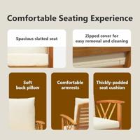 Tuinbankenset met kussen 3 pcs Olie naturel Massief Acaciahout - thumbnail