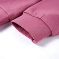 Kindertrui met strepen van pailletten 116 frambozenkleurig - thumbnail