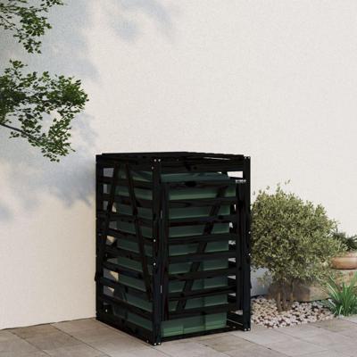 VidaXL Containerberging 84x90x128,5 cm massief grenenhout zwart VidaXL Containerberging 84x90x128,5 cm massief grenenhout zwart