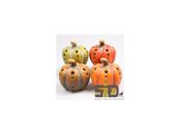 Season Inspired Decoration Pompoen met led verlichting h14cm - thumbnail