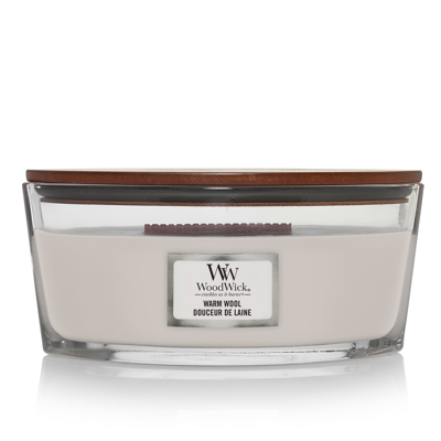 WoodWick warm wool spa ellipse candle