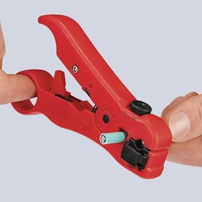 KNIPEX Afstriptang voor coax- en datakabels 166006SB kabelstrip-/ontmantelingsgereedschap