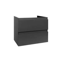 Creavit Badkamermeubelset Sally 60 cm Twee Soft-Close Lades Hoogglans Antraciet - Onderkast Sally 60 cm Hoogglans Antraciet - thumbnail