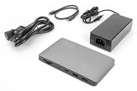 Digitus DA-70895 notebook dock & poortreplicator Bedraad Thunderbolt 3 Zwart, Grijs - thumbnail