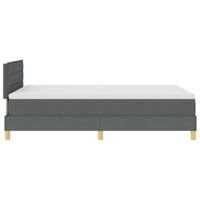 Boxspringbed met matras Donkergrijs 120 x 200 cm Stof - thumbnail