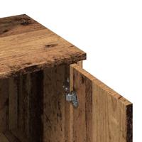 Kaptafel met spiegel 86,5x35x136 cm oud houtkleurig - thumbnail