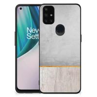 OnePlus Nord N10 5G Houten Print Telefoonhoesje Wood Concrete - thumbnail