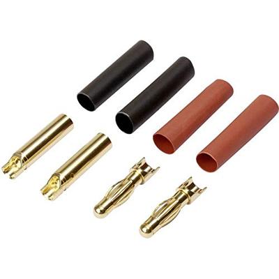 Reely RE-6534192 Accupack stekker, Accupack bus 4 mm Verguld 40 paar