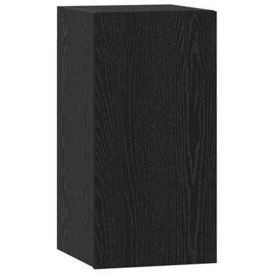 TV-kast met plank met opslag met de deur 4 pcs Zwart eiken 60 x 30 x 30 cm