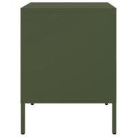 Nachtkastjes 2 st 36x39x50,5 cm staal olijfgroen - thumbnail